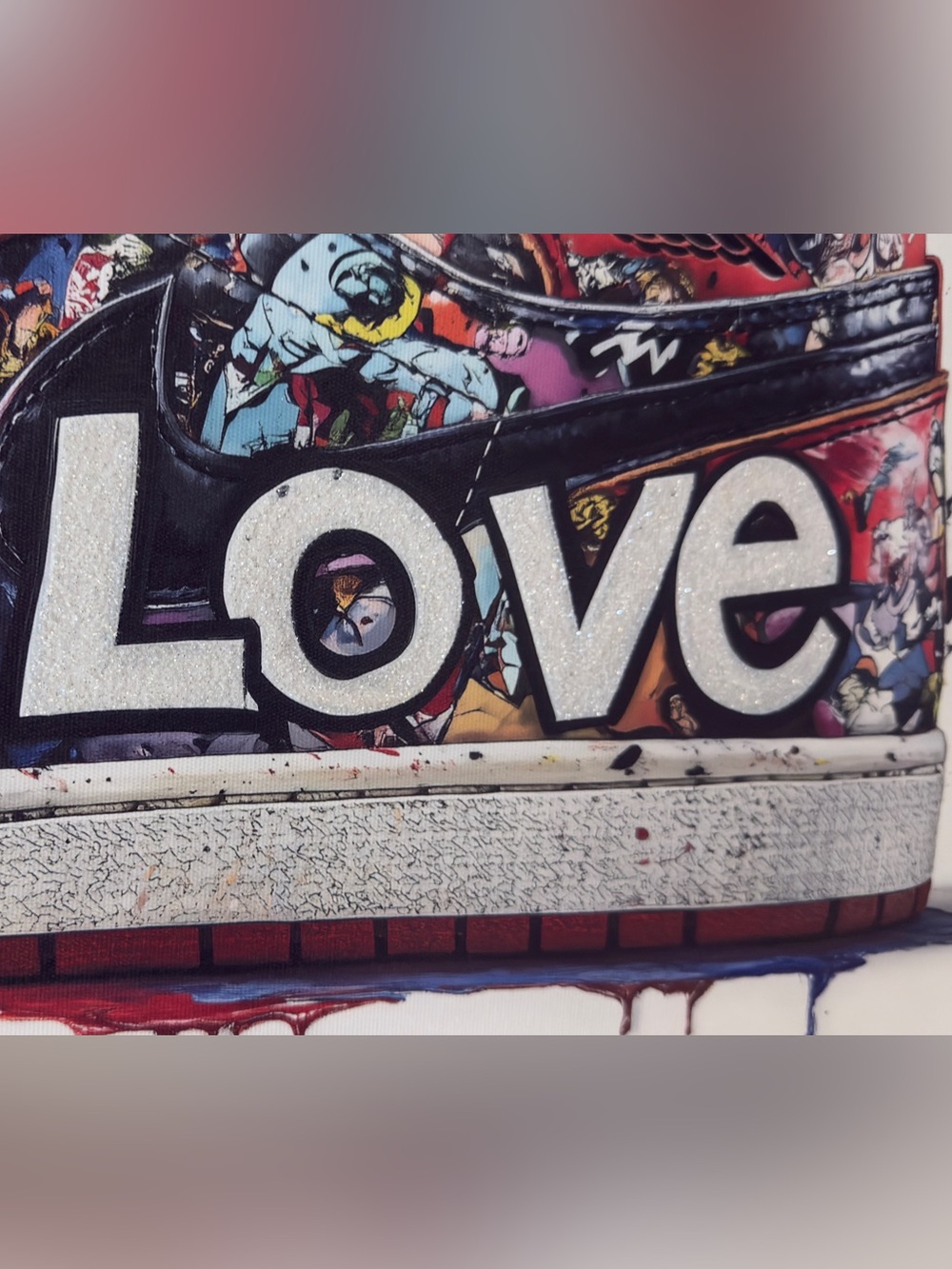 'Love' Sneaker Canvas Art Print - Picture 2 of 3